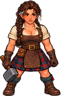 Highland Smith with his hammer